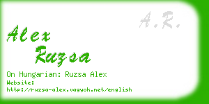 alex ruzsa business card